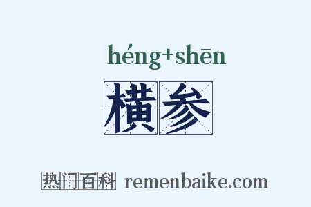 横参是什么意思的图片